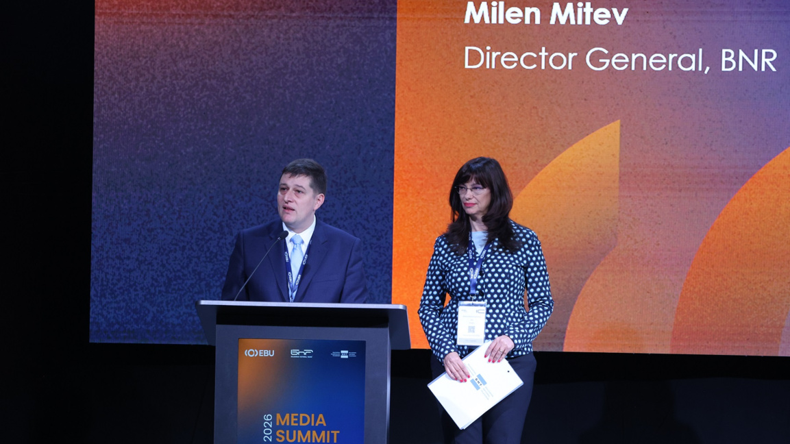 Милен Митев и Милена Милотинова на откриването на Медийната среща на EBU