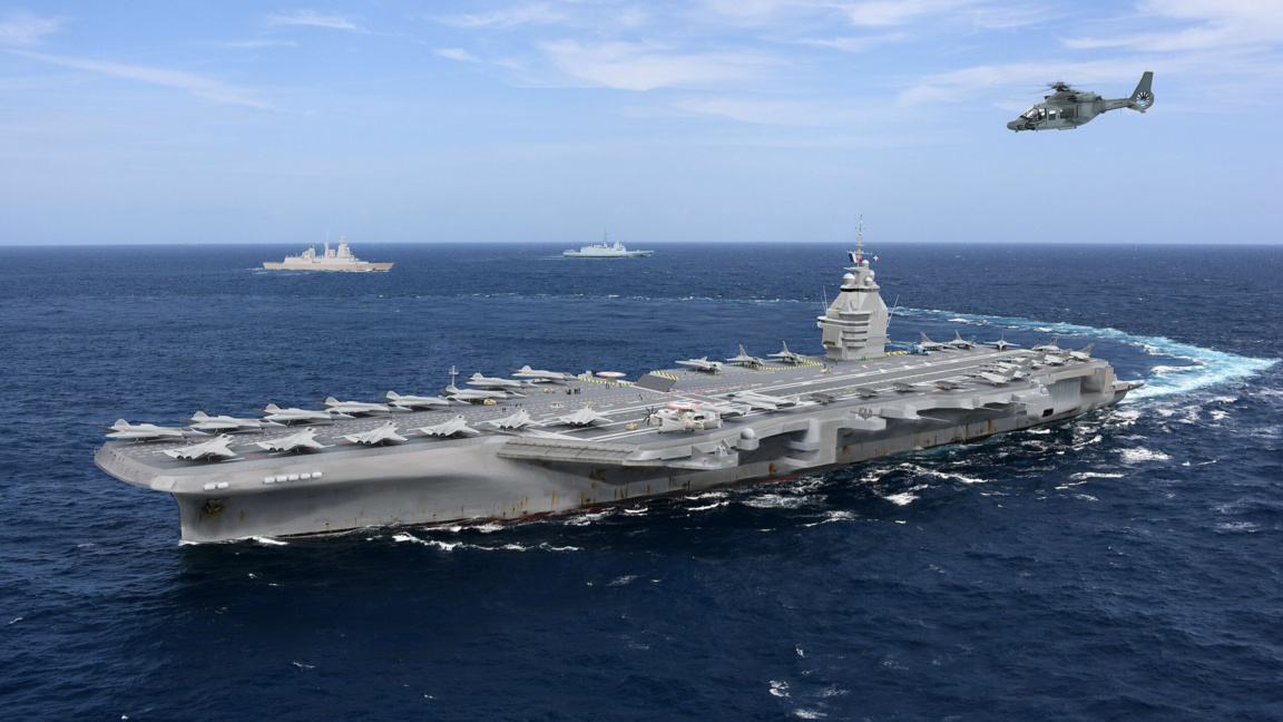 Примерно изображение на новия френски самолетоносач PANG