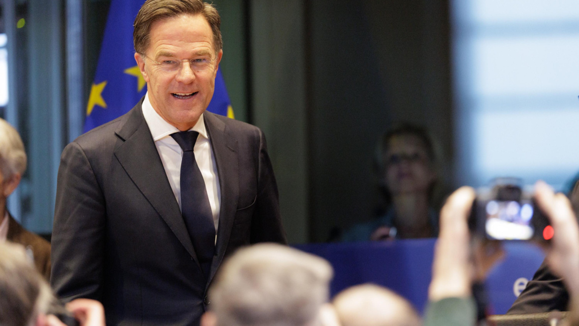 Генералният секретар на НАТО Марк Рюте направи обръщение към Комисията по външни работи (AFET) и Комисията по сигурност и отбрана (SEDE) на Европейския парламент в Брюксел, Белгия, на 26 януари 2026 г.