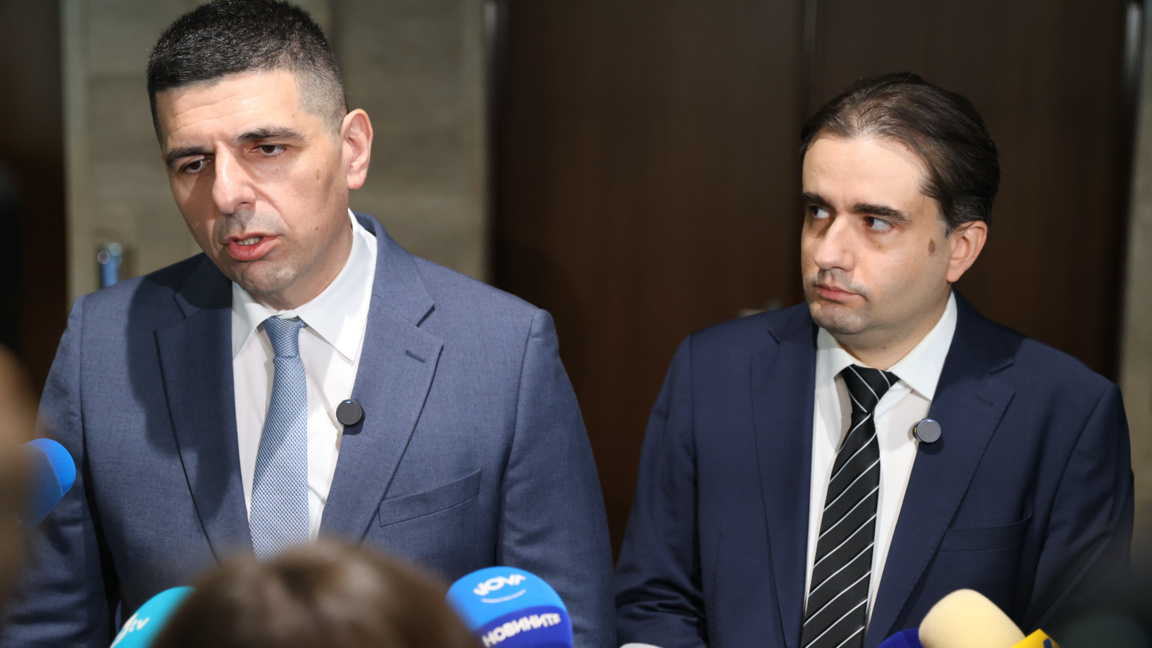 Лидерите на "Да, България" Ивайло Мирчев и Божидар Божанов.