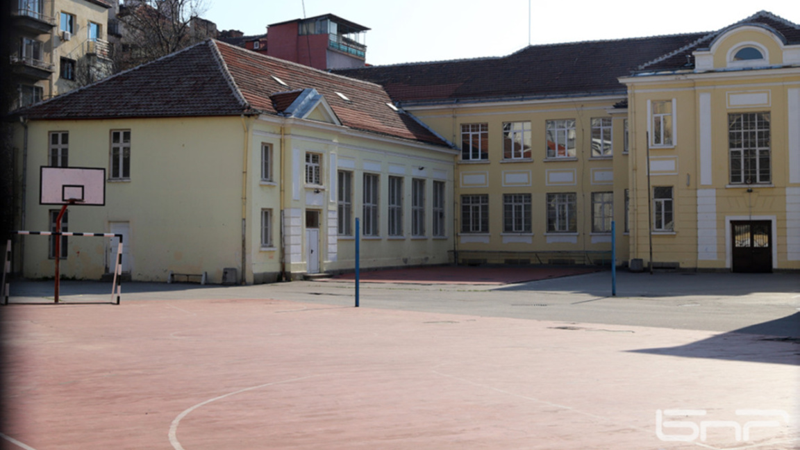 училище, училищен двор