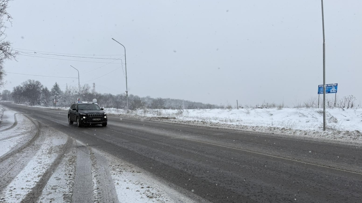 Зима по пътищата в Русенска област