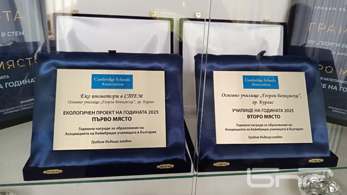 Гордост за Бургас: ОУ „Георги Бенковски“ с две престижни награди