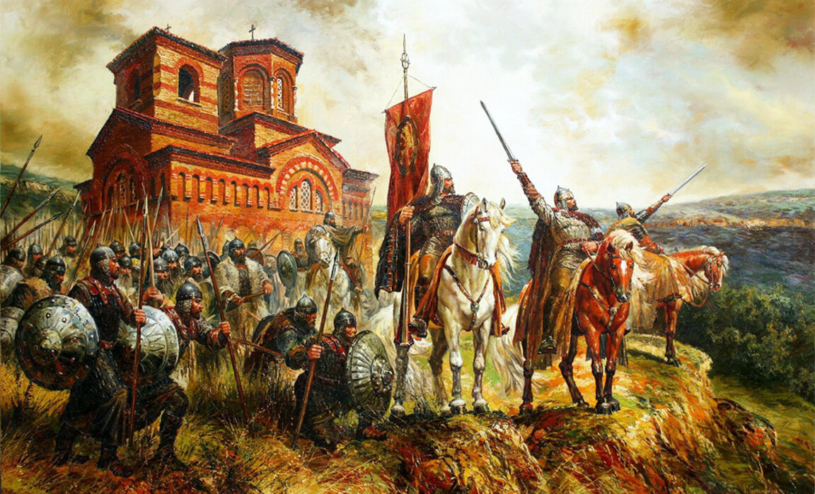 "The Uprising of Asen and Peter", artist Vasil Goranov