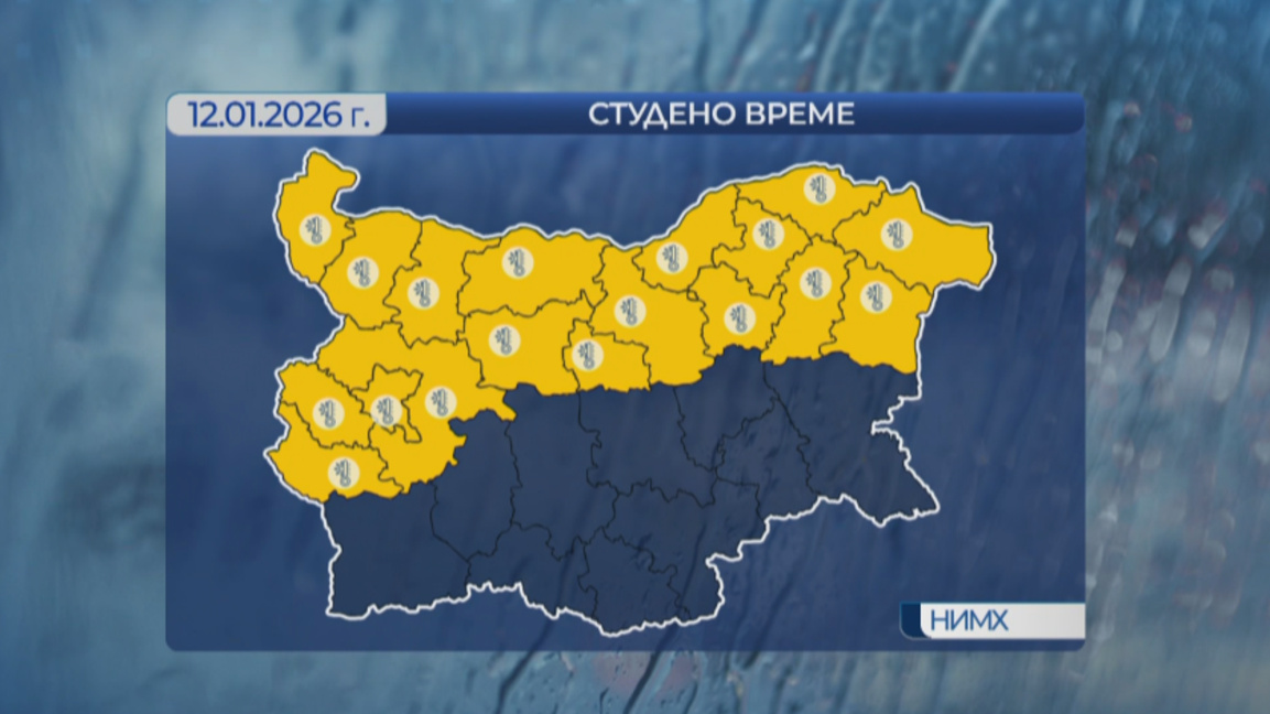 Жълт код за ниски температури обявиха от...