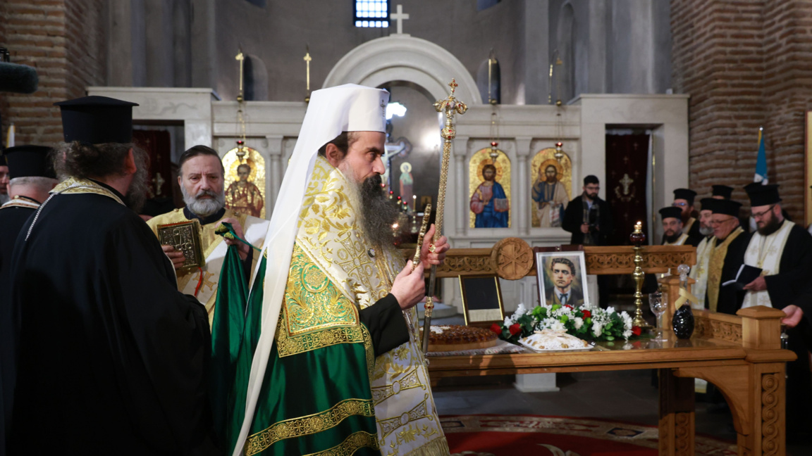 Патриарх Даниил отслужва панихида по повод 153 години от кончината на Васил Левски в столичния храм "Света София - Премъдрост Божия"..