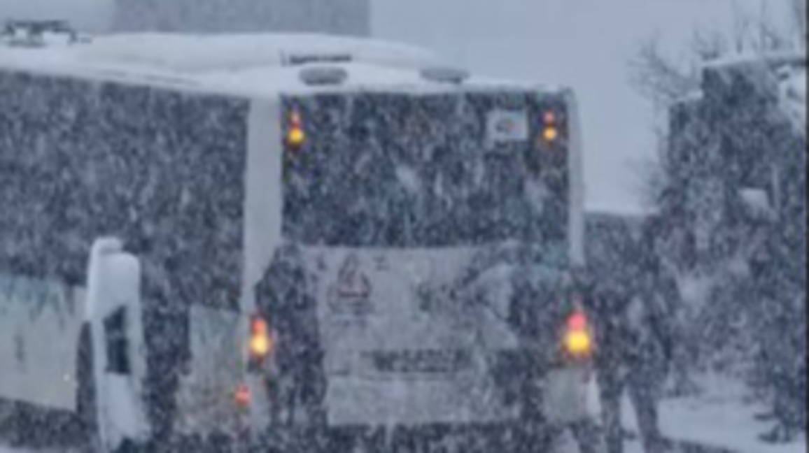 Снежна София: Пътници не викат неволята, бутат автобуса