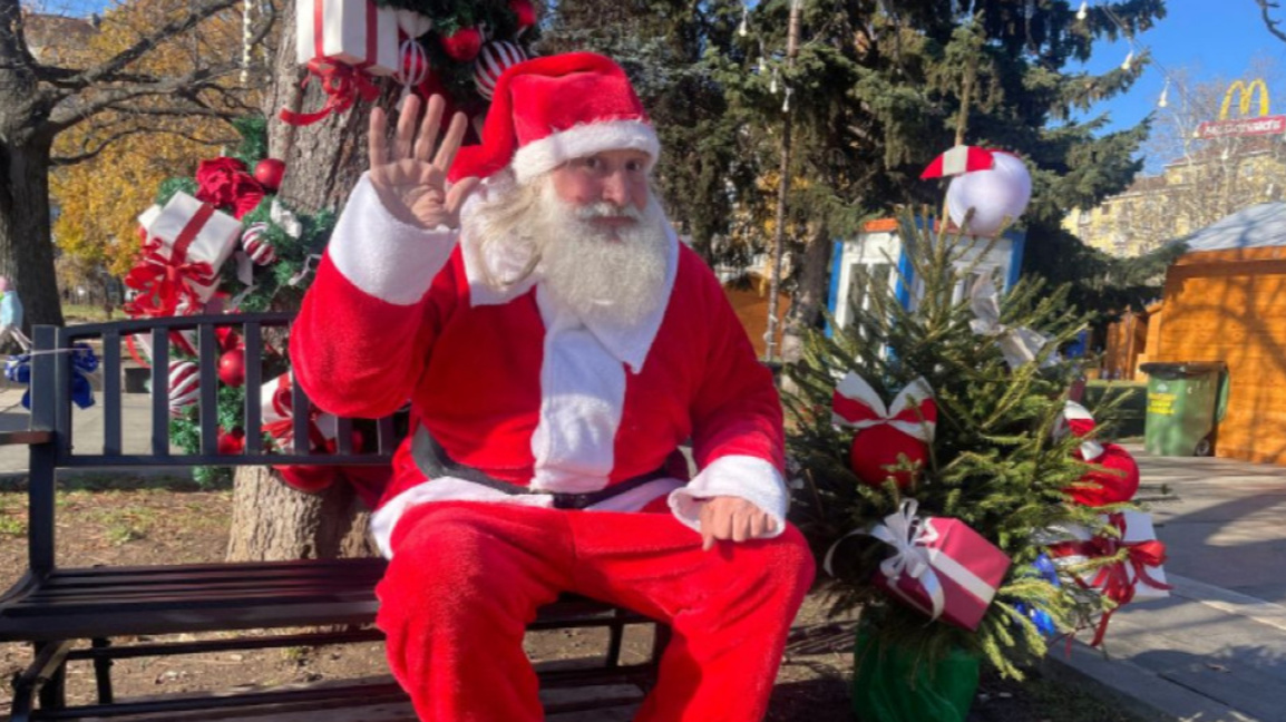 Коледна звезда в Русе...