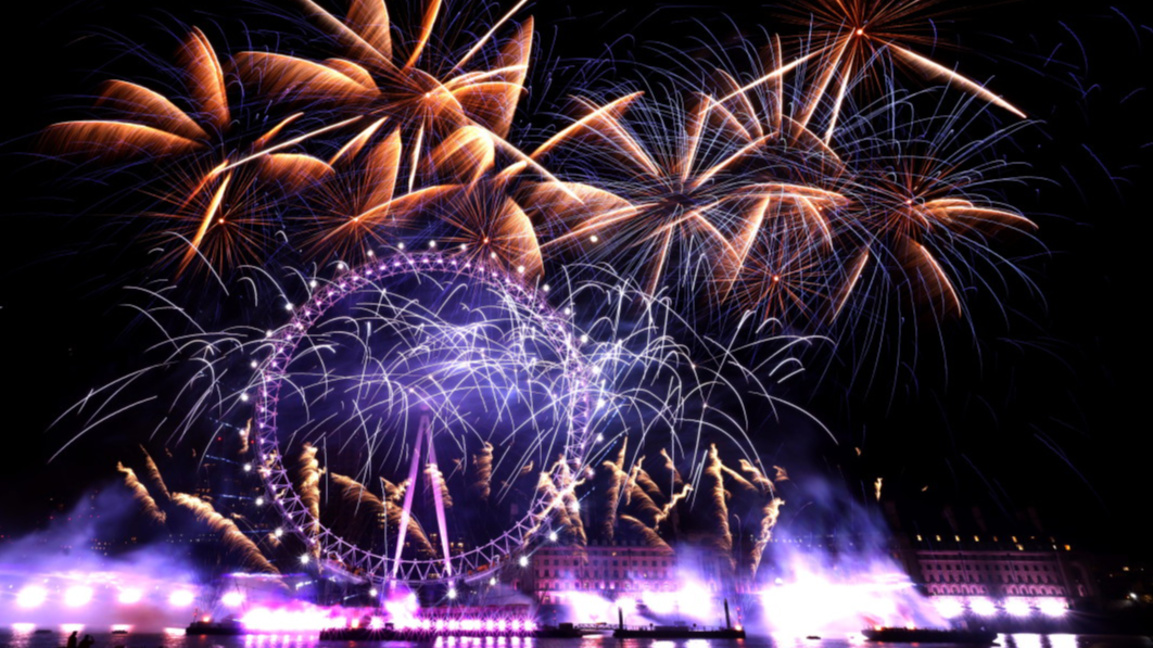 Новогодишните фойерверки в Лондон