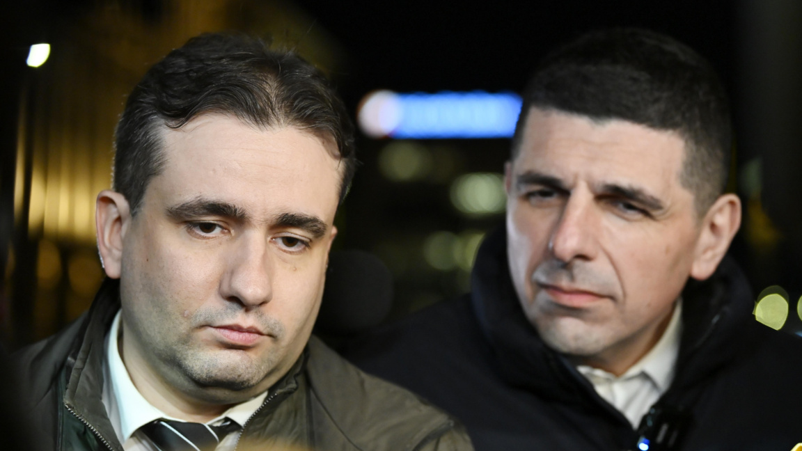 Съпредседателите на "Да, България" Божидар Божанов (вляво) и Ивайло Мирчев