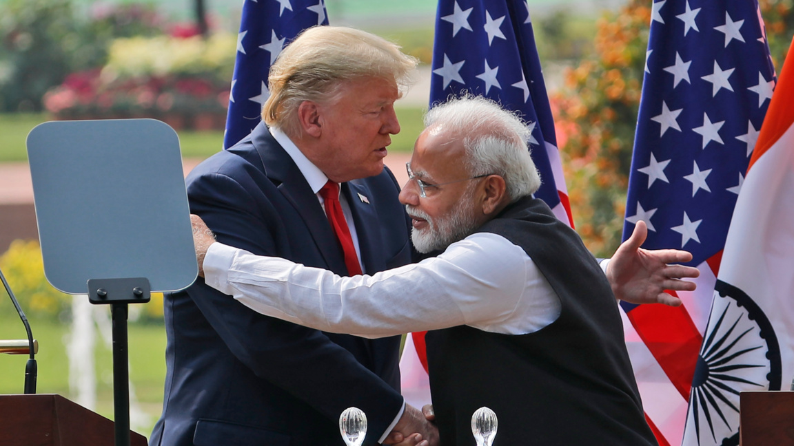 Американският президент Доналд Тръмп и индийският премиер Нарендра Моди