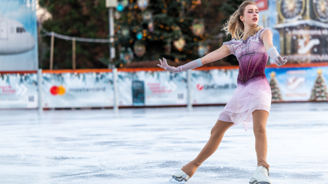 Alexandra Feigin, estrella búlgara del hielo en los Juegos Olímpicos de Italia