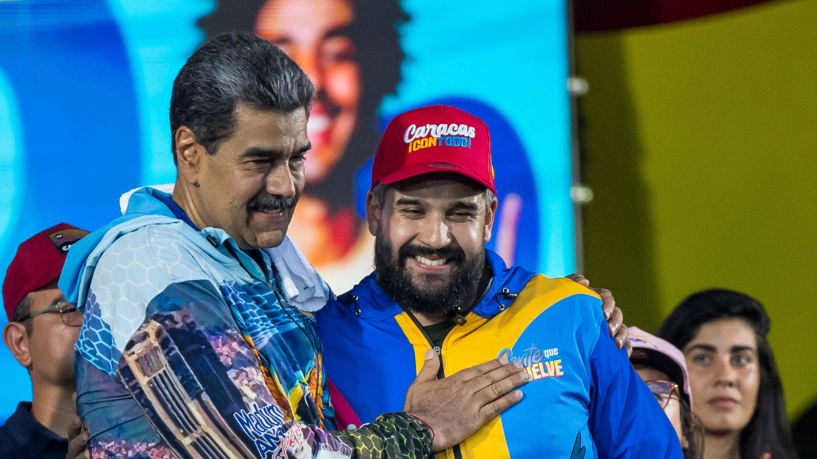 Николас Мадуро заедно със сина си в Каракас на 22.05.2025 г.