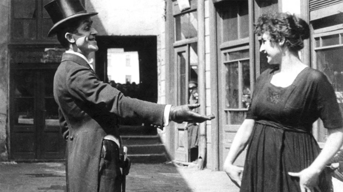 A still from the film Bulgarian is Gallant, 1915.