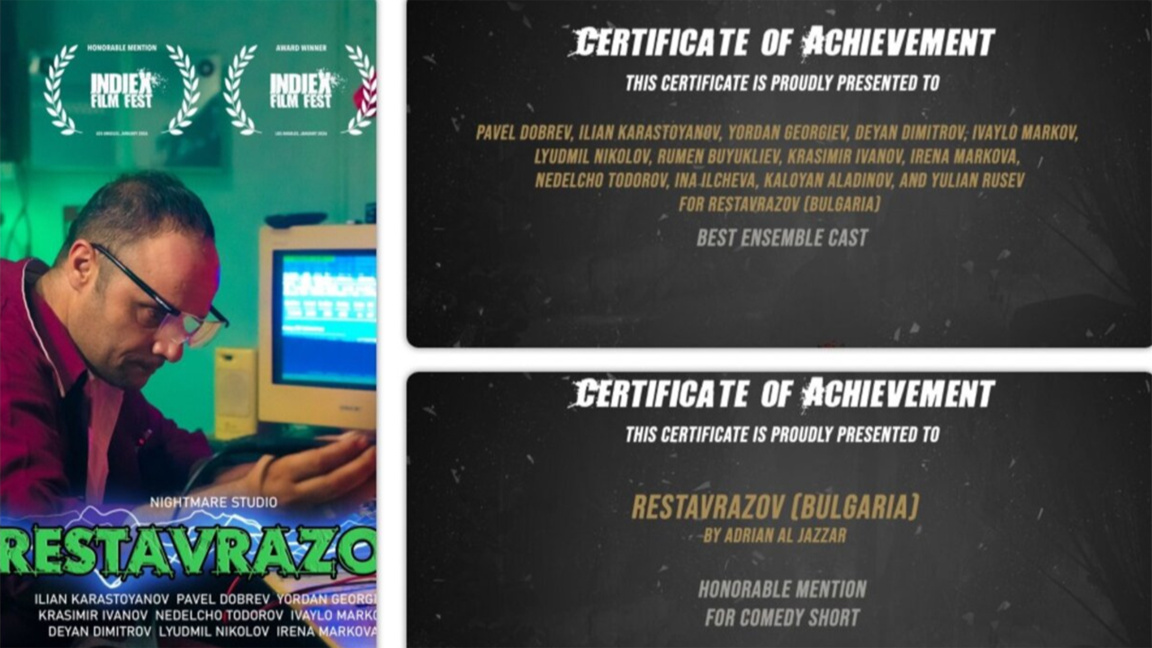 Una comedia búlgara es premiada en un festival de cine amateur en Hollywood