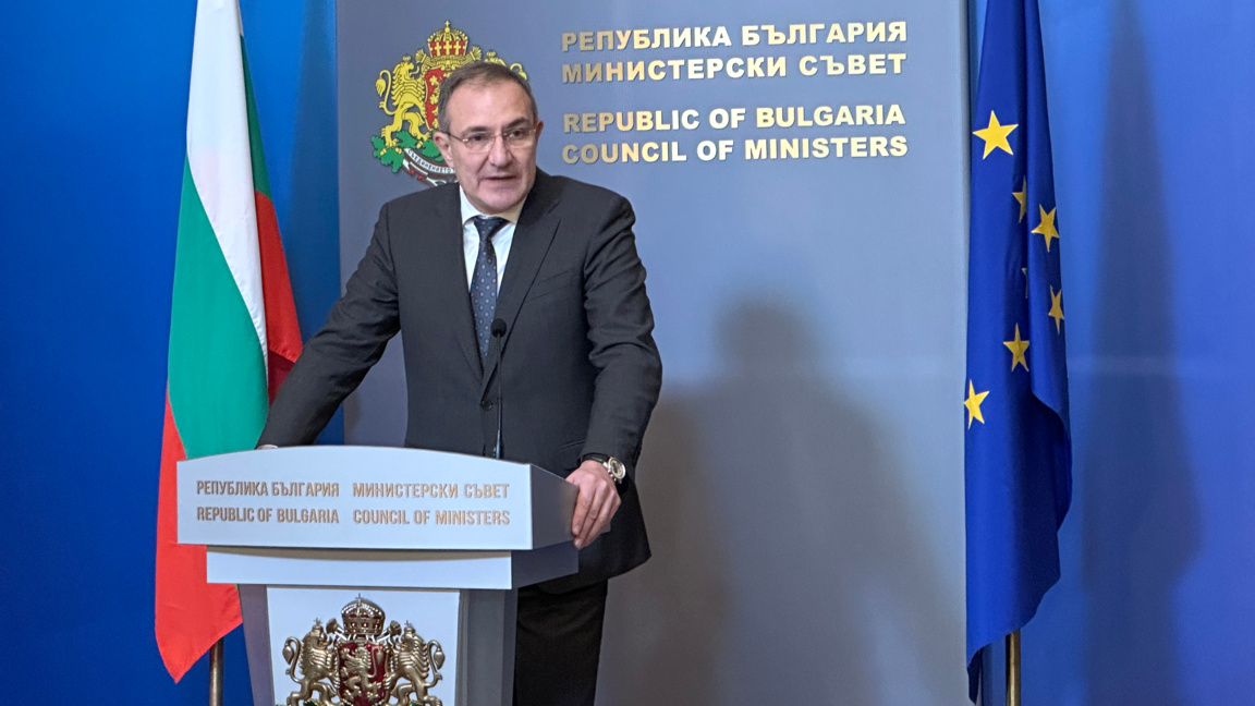 Министърът на труда и социалната политика в оставка Борислав Гуцанов на брифинг след заседанието на Министерския съвет - 23 декември 2025 г.