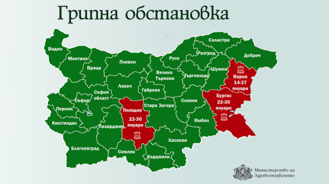 Грипната епидемия в област Бургас се отм...
